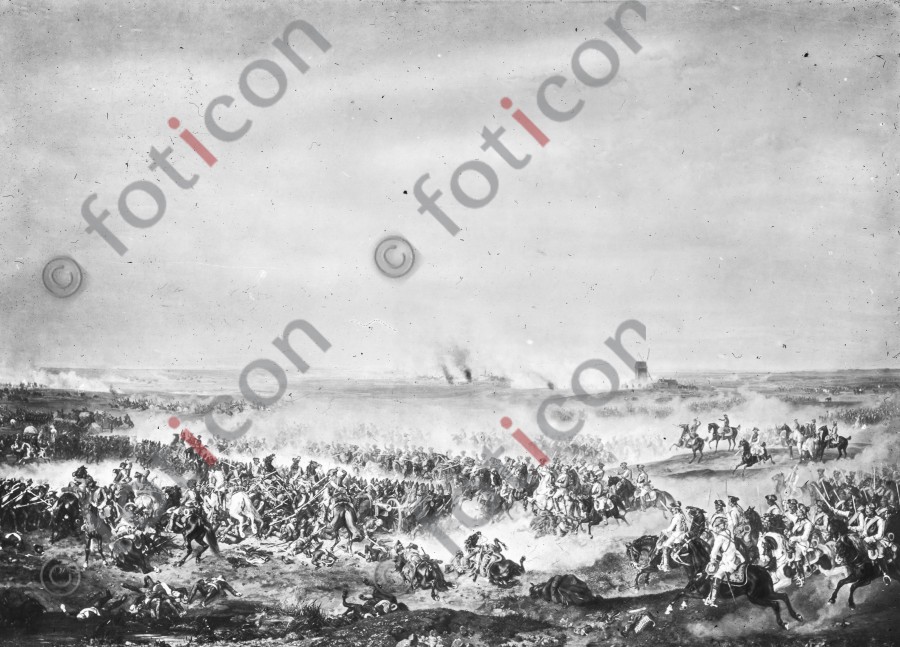 Die Schlacht bei Zorndorf ; The Battle of Zorndorf - Foto foticon-simon-190-042-sw.jpg | foticon.de - Bilddatenbank für Motive aus Geschichte und Kultur